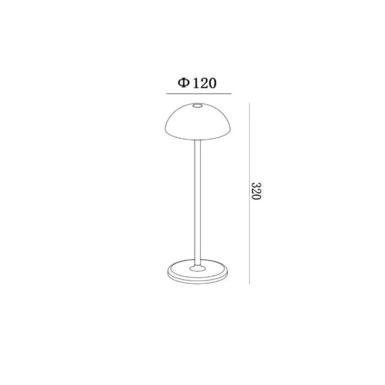 Lampe à poser extérieure JOY - 1xLED - Noir - Aluminium - Lucide 15500/02/30