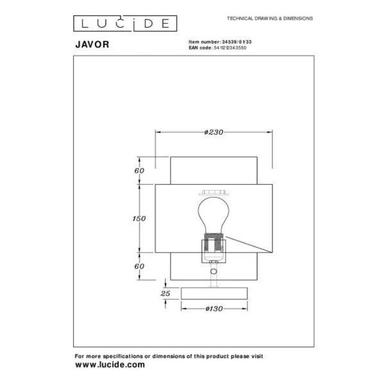 Lampes JAVOR - 1xE27 - Vert - Lucide JAVOR Vert Rotin 34539/01/33