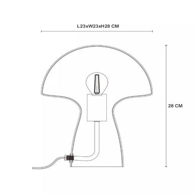 Lampe à poser  FUNGO - 1xE27 - Fumé /Verre - Lucide - 10514/01/65