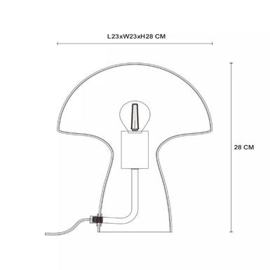 Lampe à poser  FUNGO - 1xE27 - Fumé /Verre - Lucide - 10514/01/65