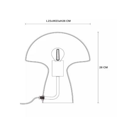 Lampe à poser FUNGO - 1xE27 - Rose - Rose Verre - Lucide 10514/01/66