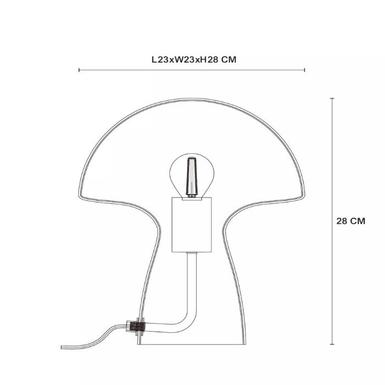 Lampe FUNGO - 1xE27 -  Verre Transparent - Lucide - 10514/01/60