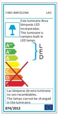 Liseuse led Faro Lao Noir Métal 29049