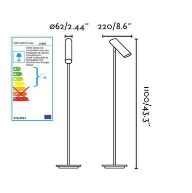 Liseuse led Faro Link Noir Acier 29884