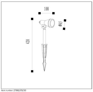 Luminaires led extérieurs design Lucide Spike Noir Aluminium 27882/05/30