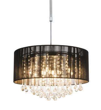 Lustre 12 lumières design Globo Bagana Chrome Métal 15095H