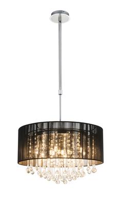 Lustre 12 lumières design Globo Bagana Chrome Métal 15095H