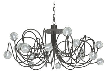 Lustre Leto - Cvl - Ø 141 cm - 18xG9 - Gris Graphite - LUMORP18GHS100C