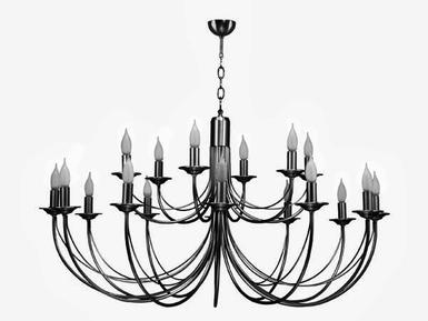 Lustre Chatelet - Cvl - Ø 119 cm - 18xE14 - Gris Graphite - LUCHAT18GH