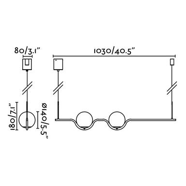 Suspension design - Le Vita - Led  - Or/ Aluminium  - Faro - 29691