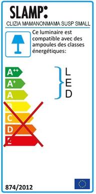 Lustre 2 lampes led Slamp Clizia Mama Non Mama Gris Technopolymère CLI78SOS0000MN_000