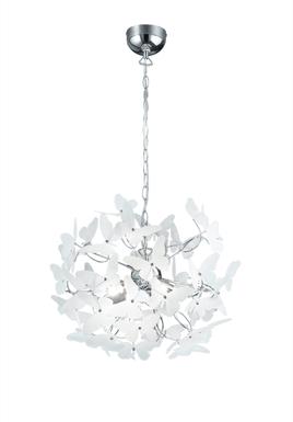 Lustre 4 lampes design Trio Butterfly Multicolore Métal R30214017