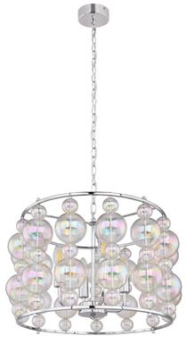 Lustre 4 lumières design Globo Sarconi Chrome Métal 15607-4