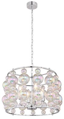 Lustre 4 lumières design Globo Sarconi Chrome Métal 15607-4