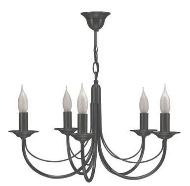 Lustre Chatelet - Cvl - Ø 58 cm - 5xE14 - Gris Graphite - LUCHAT5GH