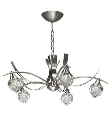 Lustre Physalis Nickel - Cvl - Ø 70 cm - 5xG9 - Nickel satiné - LUMAOR5NIPHY5C