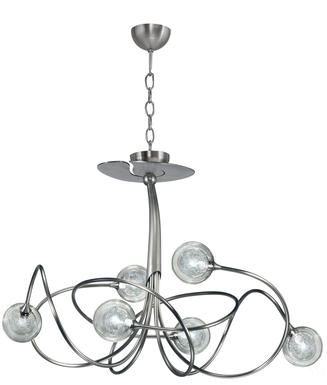 Lustre Leto - Cvl - Ø 57 cm - 6xG9 - Nickel satiné - LULETO6_S100C