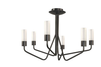 Lustre Tess - Cvl - Ø 68 cm - 6xG9 - Graphite - LUTESS6GHTU10O