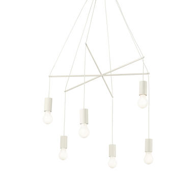 Lustre 6 lampes design Ideal lux Pop Blanc 01 Métal 186795