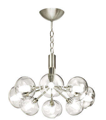 Lustre Luna - Cvl - Ø 40 cm - 8xG9 - Nickel - LULUNA8NIMETEC