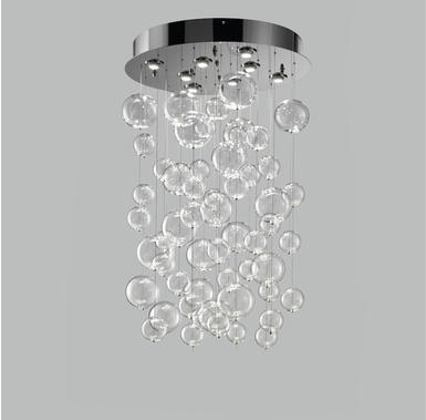 Lustre 8 lampes design Metal Lux Boléro Chrome Métal 251.080.01