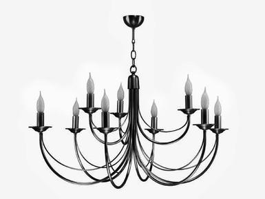 Lustre Chatelet - Cvl - Ø 92 cm - 9xE14 - Gris Graphite - LUCHAT9GH