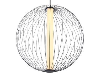 Lustre led Globo Moruri Noir Métal 15608H