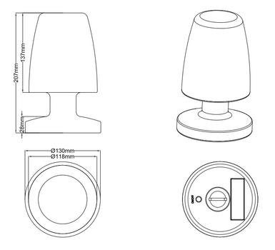 Objet lumineux extérieur led Trio Dora Blanc 01 Plastique R57051101