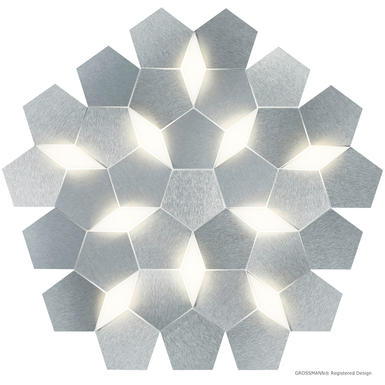 Plafonnier 10 lampes led Grossmann Karat Gris métallique Aluminium 79-785-072