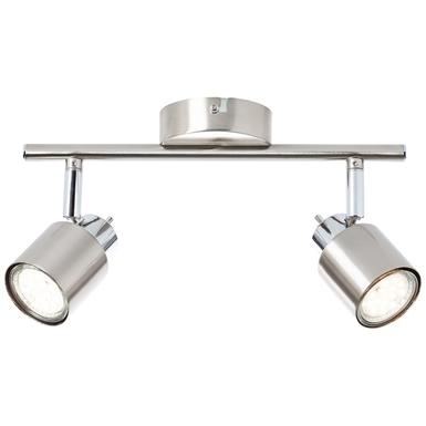 Plafonnier 2 lampes Brilliant Andres Chrome Métal 74513/77