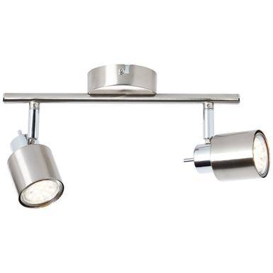 Plafonnier 2 lampes Brilliant Andres Chrome Métal 74513/77