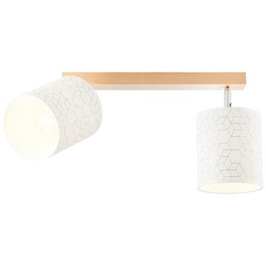 Plafonnier 2 lampes design Brilliant Galance Beige Bois 86713/75