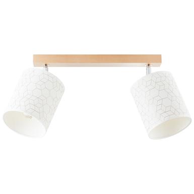 Plafonnier 2 lampes design Brilliant Galance Beige Bois 86713/75