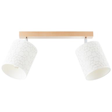 Plafonnier 2 lampes design Brilliant Galance Beige Bois 86713/75