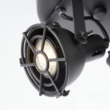 Plafonnier 2 lampes design Brilliant Jesper Noir Métal G54324/86