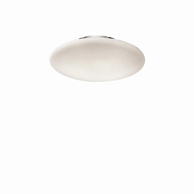 Plafonnier 2 lampes design Ideal lux Smarties Bianco Verre 032047