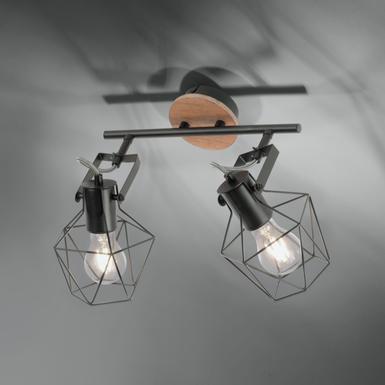 Plafonnier 2 lampes design Leuchten Direkt Jaro Beige Métal 15672-78