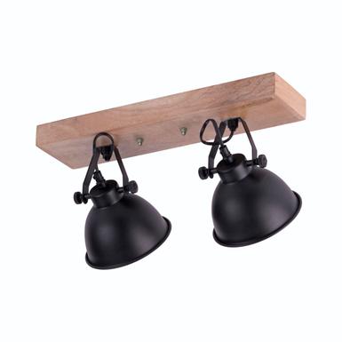 Plafonnier 2 lampes design Leuchten Direkt Samia Noir Métal 11982-18