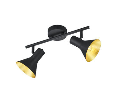 Plafonnier 2 lampes design Trio Nina Noir Métal R80162002