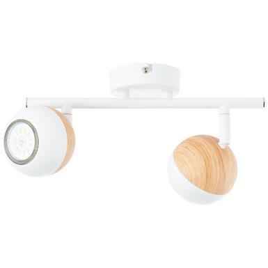 Plafonnier 2 lampes led Brilliant Scan Blanc 01 Métal G59413/75