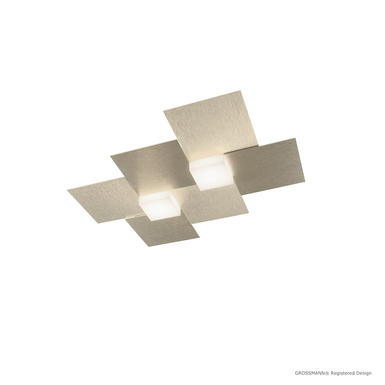 Plafonnier 2 lampes led Grossmann Créo Champagne Aluminium 52-770-075