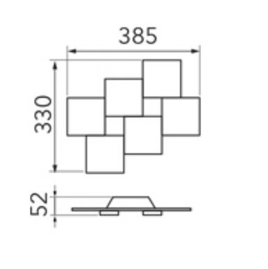 Plafonnier 2 lampes led Grossmann Créo Champagne Aluminium 52-770-075