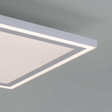 Plafonnier 2 lampes led Leuchten Direkt Edging Blanc Acier inoxydable 14850-16