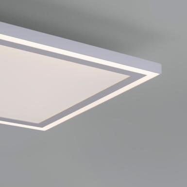 Plafonnier 2 lampes led Leuchten Direkt Edging Blanc Acier inoxydable 14852-16