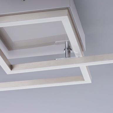 Plafonnier 2 lampes led Leuchten Direkt Iven Gris Métal 14002-55