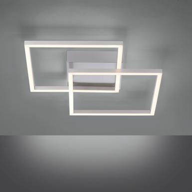 Plafonnier 2 lampes led Leuchten Direkt Iven Gris Métal 14002-55