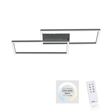 Plafonnier 2 lampes led Leuchten Direkt Iven Noir Métal 14140-18