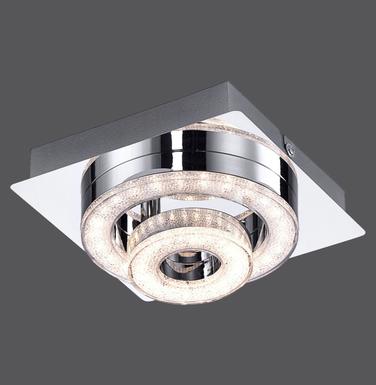 Plafonnier 2 lampes led Leuchten Direkt Tim Chrome Métal 14520-17