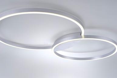 Plafonnier 2 lampes led Neuhaus Q-Kate Gris Métal 6589-95