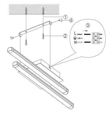 Plafonnier 2 lampes led Trio Street Chrome Métal R62812100